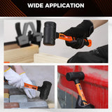 HORUSDY 4PCS Dead Blow Hammer Set Steel Shot Non-Slip Grip Carpentry & Tile V465-88092