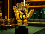 Golden Resin Goalkeeper Trophy, Gloves Shape Award for Best Goalie in Game V1370-AZ4-16923