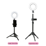 3 Gear Brightness LED Ring Light with Cell Phone Holder Stand for Live Stream Makeup Selfie V1294-YM0901-H32958