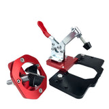 35mm Hinge Boring Jig Locator Aluminum Alloy Drilling Guide with Adjustable Depth and Offset for V1341-ZY-LZU6W5SH-RED