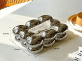 Ceramic Tissue Box Paper Towel Holder, Silver, for Kitchen, Living Room, Bedroom V1369-AZ3-W-11425