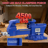 SEDY 6" Bench Vise Heavy Duty Workbench Clamp Anvil 360&deg Swivel Base Jaw Pads V465-86554
