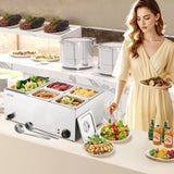 VEVOR Commercial Electric Food Warmer 5-Pan Countertop Buffet 14.5L Bain Marie V952-SYSPBWQPTK11HFYAQV3