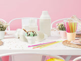 100 Pack Snow Cone Cups and Straws, 12 OZ Paper Cup with Colorful Spoon Straw, Leak-proof Shaved Ice V1259-DP01-A-988