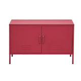 Artiss Buffet Sideboard Metal Cabinet - BASE Pink AI-LOCKER-LD-PK