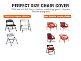 VEVOR Stretch Spandex Folding Chair Covers, Universal Fitted Chair Cover, Removable Washable V952-YTXYB30PCSDKN2AUVV0