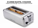 Morphy Richards Equip Stainless Steel Kettle and Toaster Set 1.7L Jug Kettle & 4 Slice Long Slo MREQ-17KT-4STS