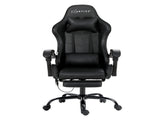 Artiss 6 Point Massage Gaming Office Chair Footrest Black MOC-GC-6P-BK