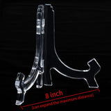 6 Pack Clear Acrylic Display Easels Stand - Perfect for Books Photo Frames Signs - Versatile Desktop V1258-DP02-BOL-323