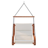 Gardeon Hammock Chair Wooden Hanging Indoor Outdoor Lounge Patio HM-CHAIR-ARM105-CREAM