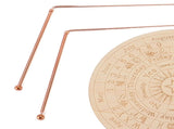Dowsing Rods Kit Copper Divining Rod Pendulum Pendant Divination Mat for Ghost Hunting Water V1294-YM0901-3111240239411