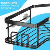 Hivvago Stainless Steel Bathroom Organizer Shelves V1003-HWS105-CORG-BK-2PK