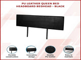 PU Leather Queen Bed Headboard Bedhead - Black V63-768125