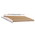 Instahut Retractable Folding Arm Awning Manual Sunshade 4Mx3M Beige AWN-B-ARM-40X30-BEIGE