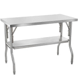 Commercial Worktable Workstation Folding Commercial Prep Table 1220x610 mm V952-CFGZT48X24YC00001V0