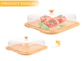 SWETRACE Bamboo Cake Serving Set Food Cover With Elegant Design For Set 10.2X10.2X5.1In V1189-LWWAL-20260327-03562