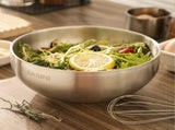Stainless Steel Noodle Bowls Double-Layered Bowls Heat Insulation Bowls 5-Piece - Silver - Size Pack V1106-122-93147-SLR-PACKOF5PIECES
