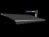 Motorised Outdoor Folding Arm Awning Retractable Sunshade Canopy Grey 5.0m x 3.0m V63-842911