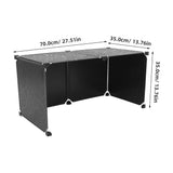 Cat Litter Box Enclosure Black PP Plastic Top Cover for Male Cats 1Set V1370-AZ4-18105