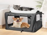 Foldable Dog Carrier Large Pet Travel Bag Portable and Breathable Car Travel Transport Kennel V985-DOGCARRIER