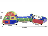 3-in-1 Kids' Pop-Up Foldable Play Tent & Adventure Tunnel Set - Giant Indoor/Outdoor Playpark with V888-ELOSUNG49722
