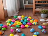 36PCS colorful plastic Easter eggs can be filled with Easter eggs, lucky surprise eggs, Easter V1102-HECD-001