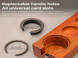 3 IN 1 Espresso Knock Box and Tamping Station 51/54/58MM Espresso Anti-slip Sapele Wood V1294-YM0901-H48704