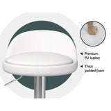 Artiss 2x Bar Stools PU Leather Gas Lift White BA-K-719-WH-X2