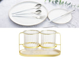 Chopsticks Drying Holder Iron PET Transparent Chopsticks Drying Caddy for Spoons Kitchen Platinum V1294-YM0512-3118220266211
