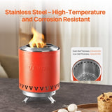 VEVOR Tabletop Fire Pit 6 inch Stainless Steel Fireplace Indoor Outdoor Red V952-ZMSHKJSHSYZT2BC7YV0