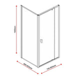 Semi Frameless Shower Screen x 195cm Side AS/NZS Glass V63-828771
