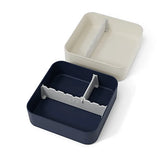 Monbento Flex - The 2 Compartment Lunch Box with Cutlery - Blue Natural V398-MB-53010060