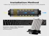 Inline Fuel Filter 10 Micron with 6AN 8AN 10AN Adapter&Bracket Clamp 50MM Universal V1258-DP02-C-3099
