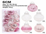 25-Piece PET Christmas Ball Ornament Set with Glitter and Sequin Detailing, Shatterproof Holiday V1341-ZY-JJ9ULJV3-REDGOLD