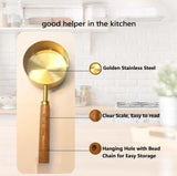 Stainless Steel Measuring Cups and Spoons Set, Cooper Finish, 8-Piece for Baking and Cooking V178-59233
