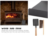 Tools Fireplace Shovel Coal-ash Shovel Fireplace Cleaning Set Metal Wrought Iron Wooden V1370-AZ4-16112