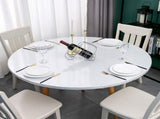 Clear Vinyl Round Fitted Tablecloth Waterproof Elasticized Table Cloth Plastic Table Cover Protector V1192-AZ-W-17263