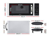Devanti 30L Microwave Oven 4-IN-1 Air Fryer Convection Grill MIO-H3-BK