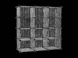12 Cube Wire Grid Organiser Bookcase Storage Cabinet Wardrobe Closet Black V63-827861