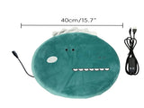 New Winter USB Heated Seat Cushion, Round Cartoon Pad for Office and Outdoor Use, Constant V1341-ZY-SGR9UT29-YELLOWCAT
