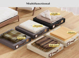CARLA HOME Bed Sheet Organizer Set of 4 with Handle & Window for Covers, Pillowcases, Blankets, V178-36300