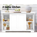 Artiss Buffet Sideboard Sliding Doors - SERA White FURNI-E-SIDE102-WH