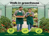 Green Fingers Greenhouse 180x240x240cm Steel Frame PE Cover Outdoor Shelter GH-WALK-PH-24X18