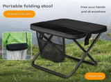 Black 2 Pack Portable foldable stool with a crossbody strap - High Carbon Steel Frame and Oxford V888-ELOSUNG56186-1