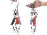 Red Pro 316 Stainless Steel Diving Reef Hook - Single, Double Combo Pack - Current Hook with Coiled V888-ELOSUNG27434