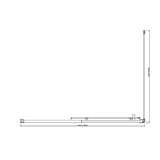 Adjustable 1300x920mm Single Door Corner Sliding Glass Shower Screen in Black V63-846051