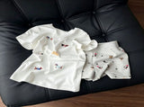 Allover Puppy Print Set Size XXL Oversized Allover Dog Loungewear Halloween Cute Inclusive Gift V1221-XM-LB7454-GM190