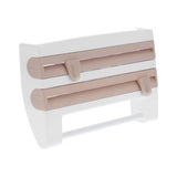 Plastic Wrap Storage Rack Cling Film Dispenser Cutter Paper Towel Holder Kitchen SuppliesKhaki V1294-YM0901-3118210131412