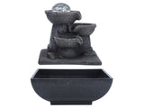 LED Illuminated Tabletop Waterfall Flowing Water Fountains with Ball for Home Office Feng Shui V1294-YM0901-3111200179312