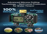 2 Outlet Sprinkler Timer, Water Timer, Programmable Garden Hose Timer with Rain Delay, Manual& V1192-AZ-W-2812